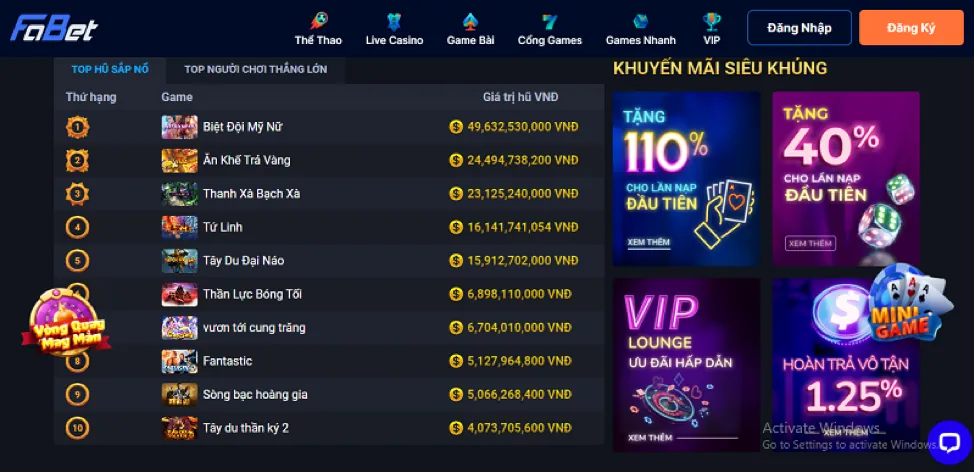 Slot game vòng quay may mắn tại AT99